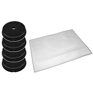 Kulfilter (4 stk.) og metalfilter (1 stk.) egnet til CATA F-2060 / F-2260