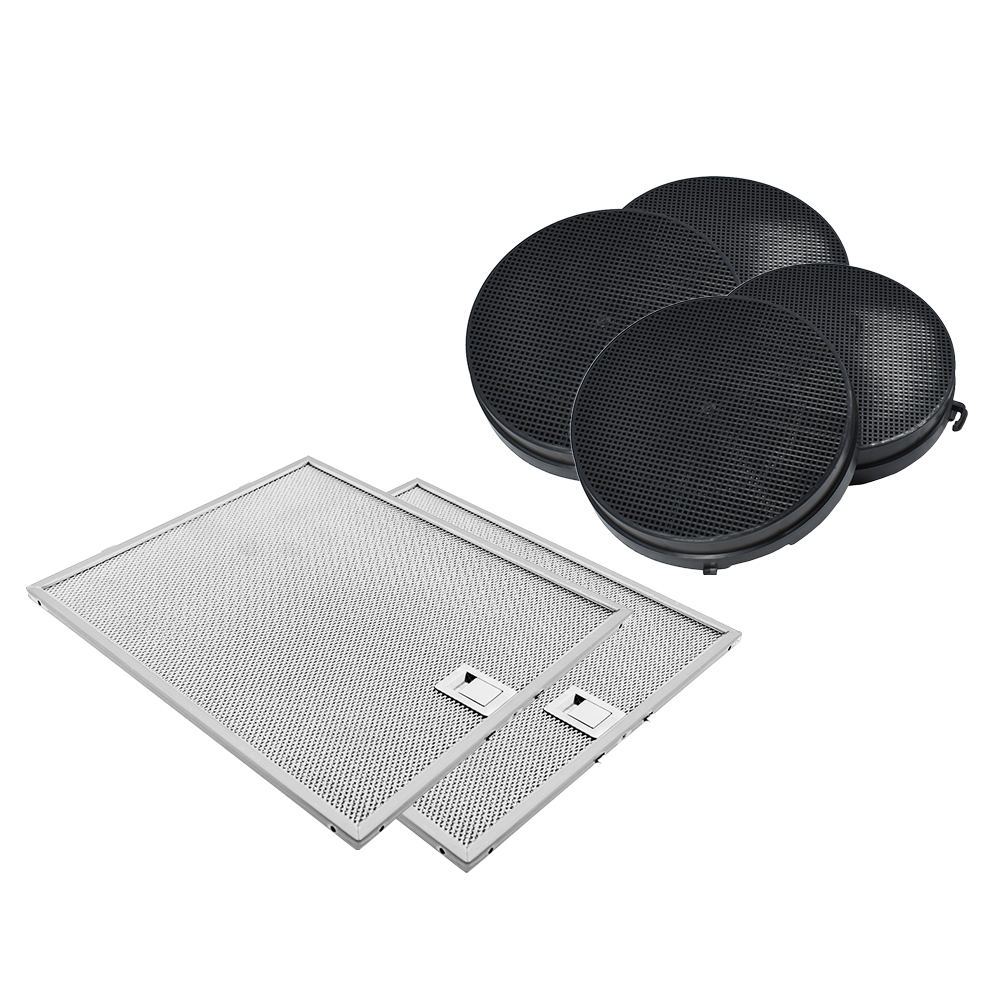 Kulfilter (4 stk.) og metalfilter (2 stk.) egnet til Falmec Quasar