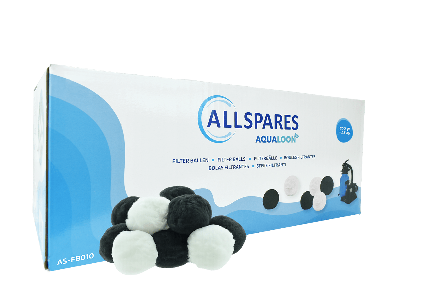 Swimmingpool filterkugler egnet til Aqualoon (700 g)