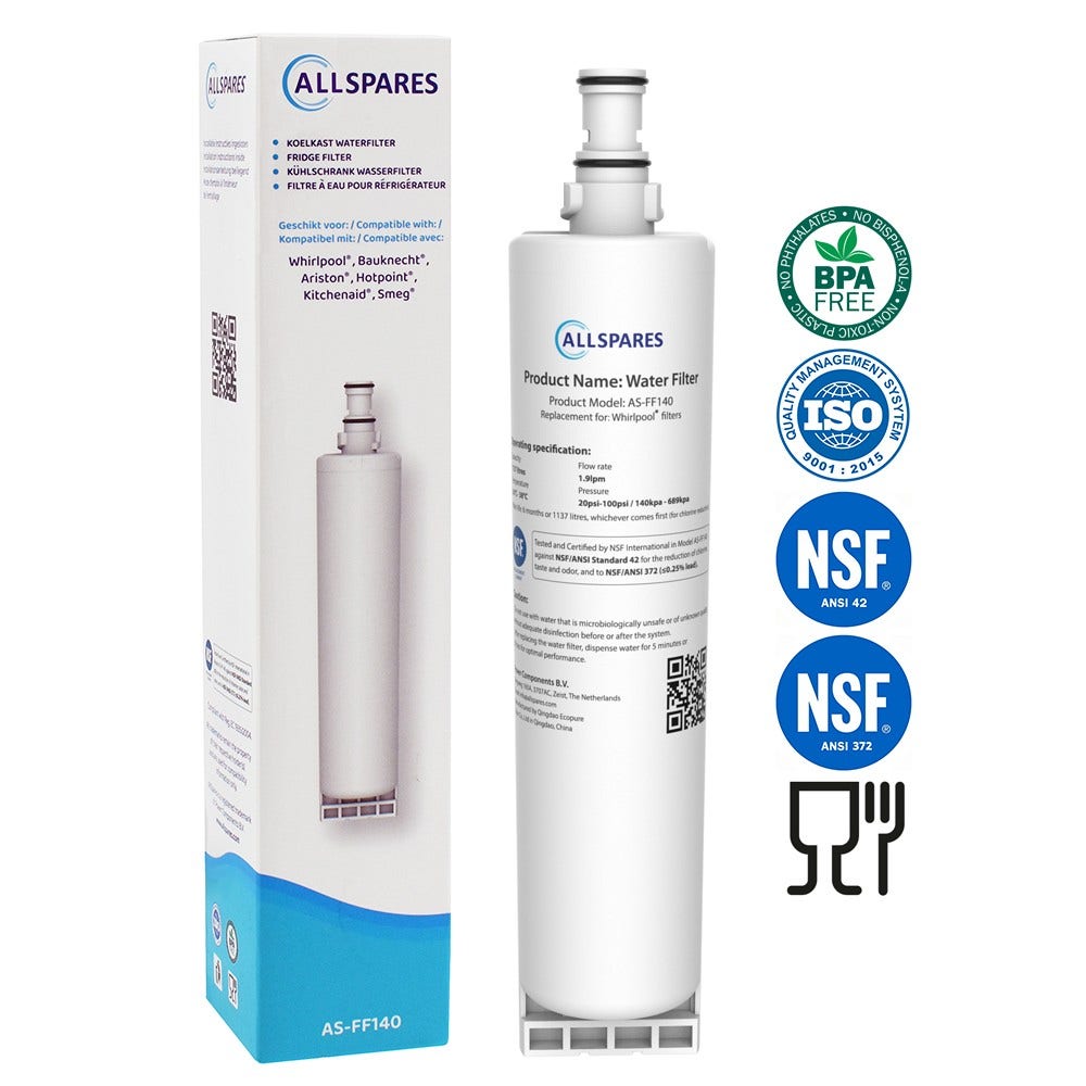 Vandfilter egnet til Whirlpool SBS002 / SBS200