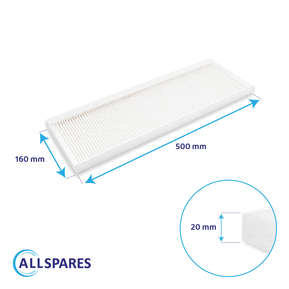 Filter F7/G4 egnet til Zehnder ComfoAir Q350 / Q450 / Q600 (2 stk.)