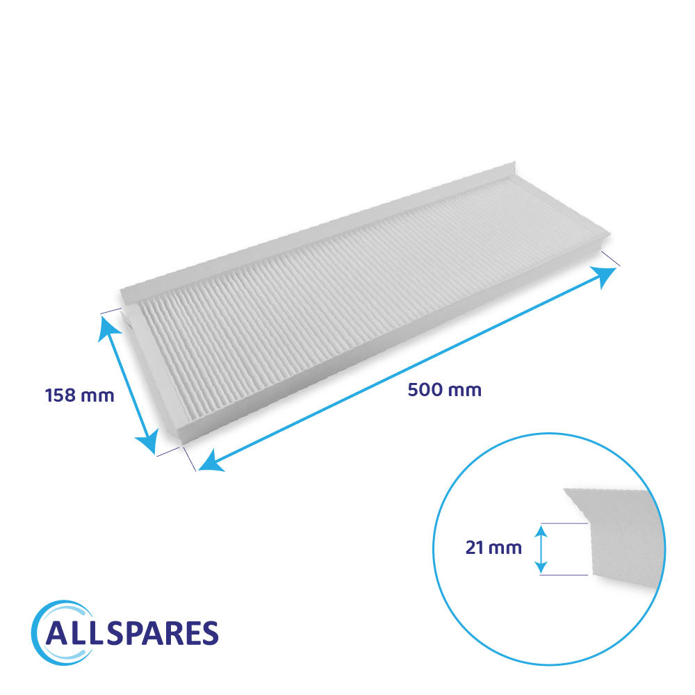 Filter G4 + kulfilter egnet til Zehnder ComfoAir Q350/450/600