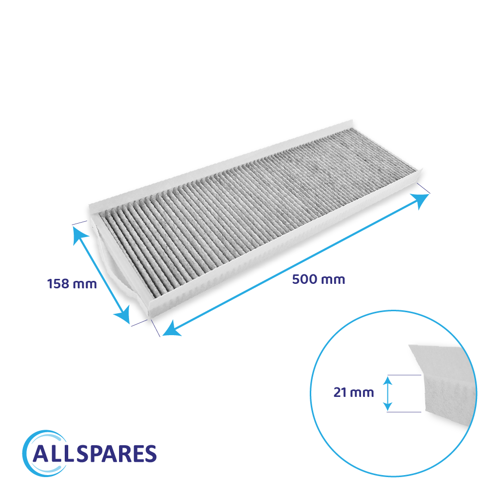 Filter G4 + kulfilter egnet til Zehnder ComfoAir Q350/450/600