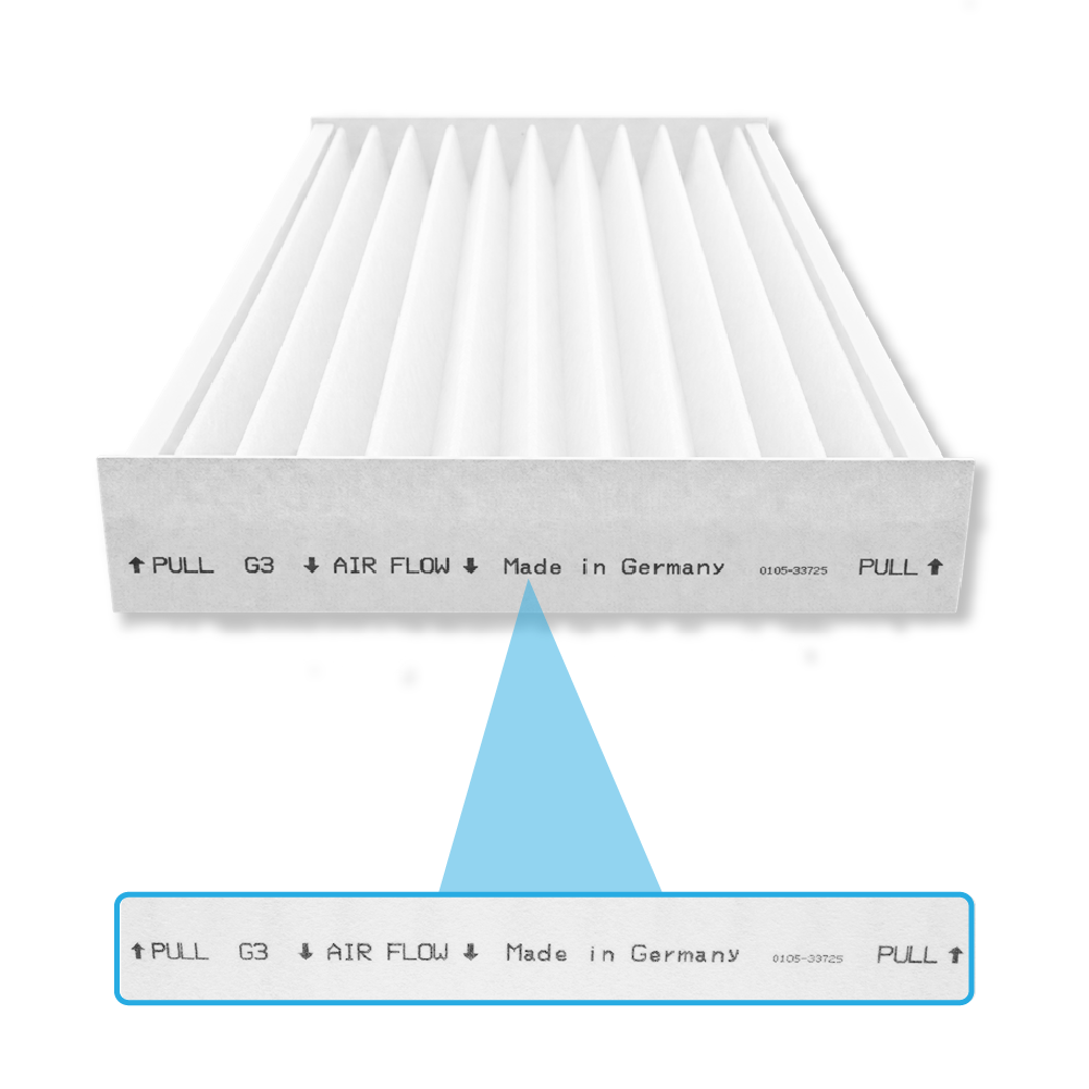 Filter G3 kompatibel med Zehnder ISO Defroster DN160