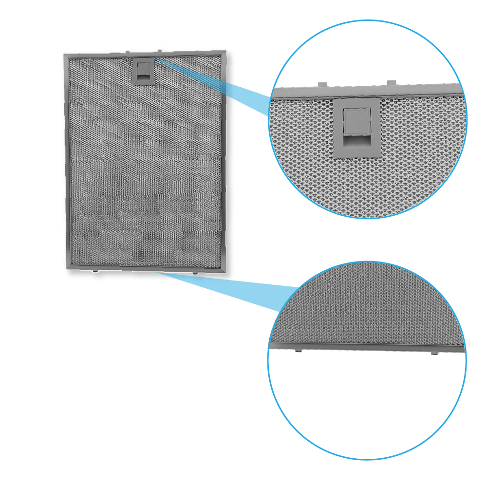 Metalfilter 358 x 265 mm egnet til Blaupunkt 703451