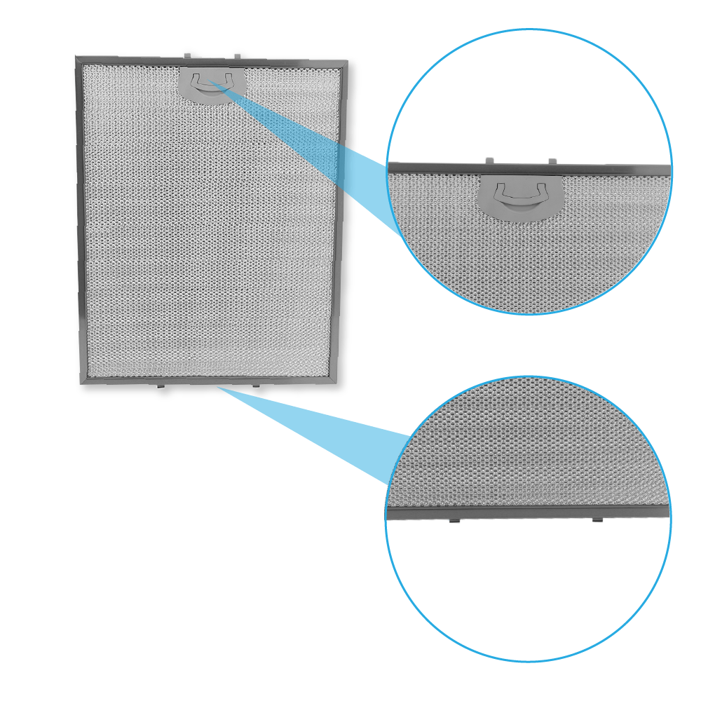 Metalfilter 352 x 284 mm egnet til Glem XHD57 / XHD760