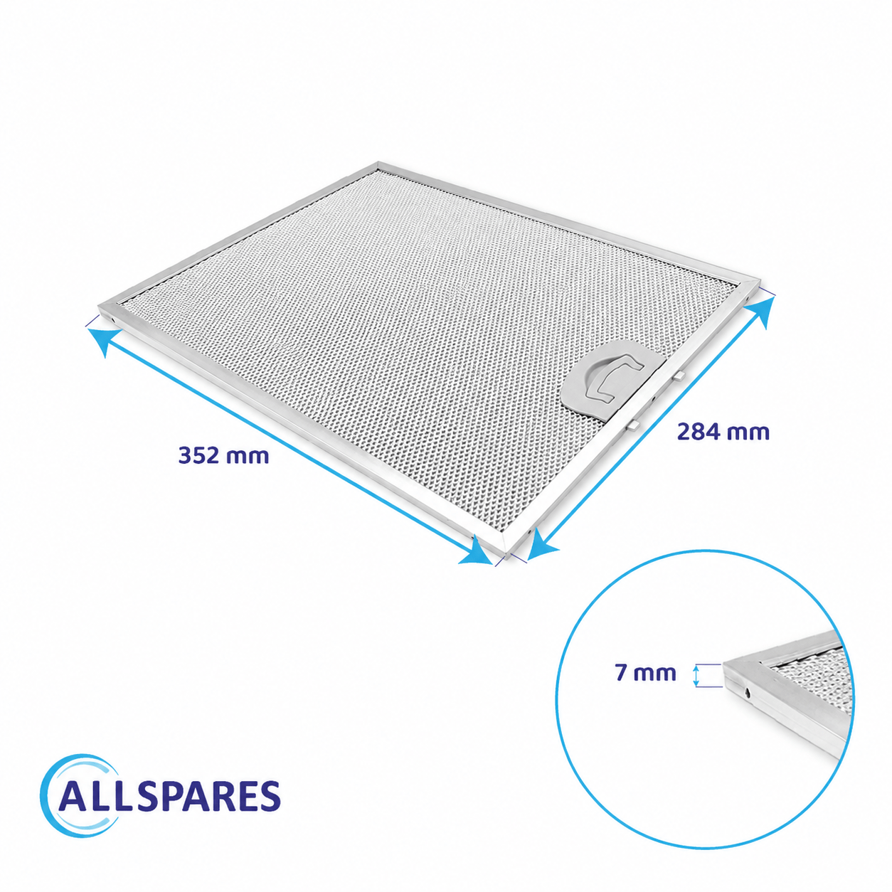 Metalfilter 352 x 284 mm egnet til Proline BHP90SS / CHP60
