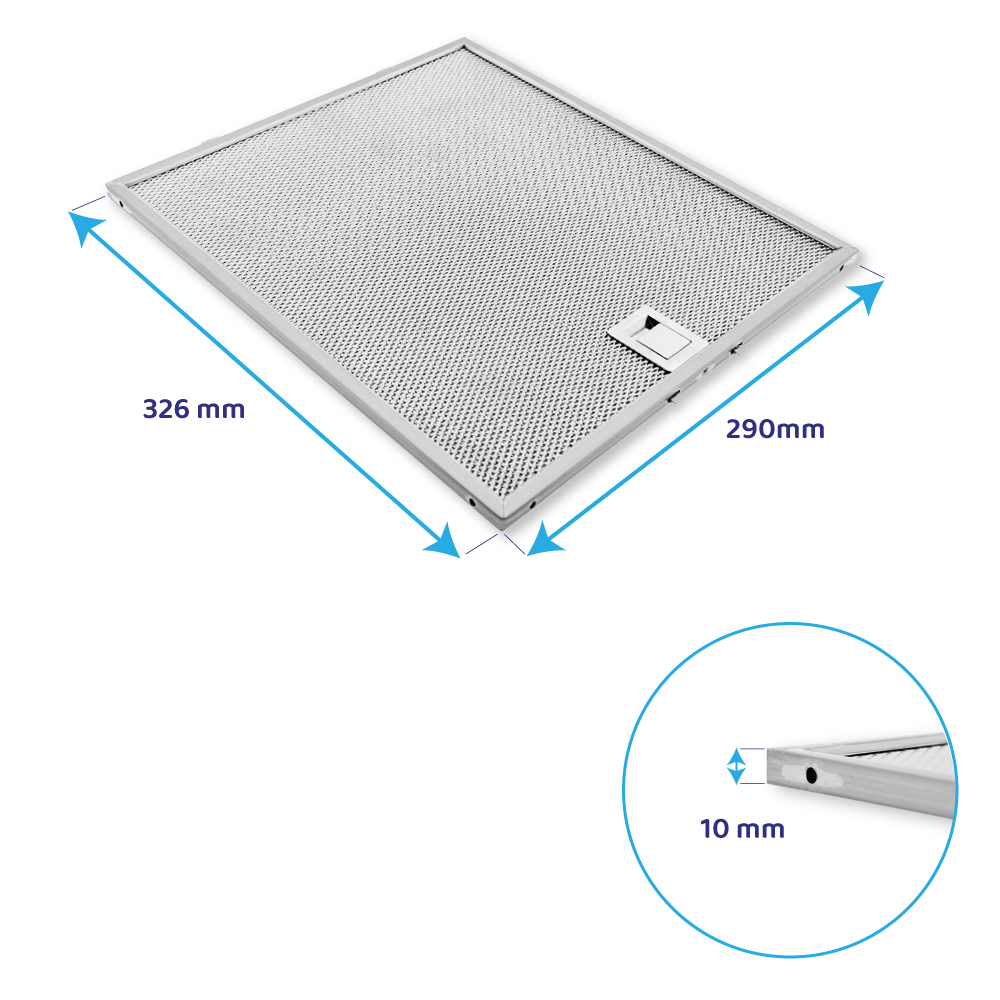 Kulfilter (4 stk.) og metalfilter (2 stk.) egnet til Falmec Quasar