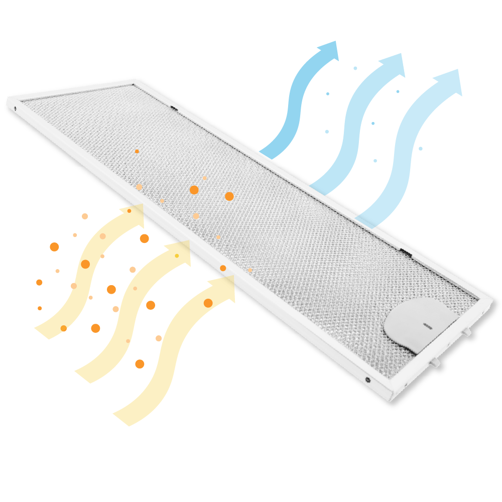 Metalfilter 461 x 159 mm egnet til Airone ACFMAA9X461X159000