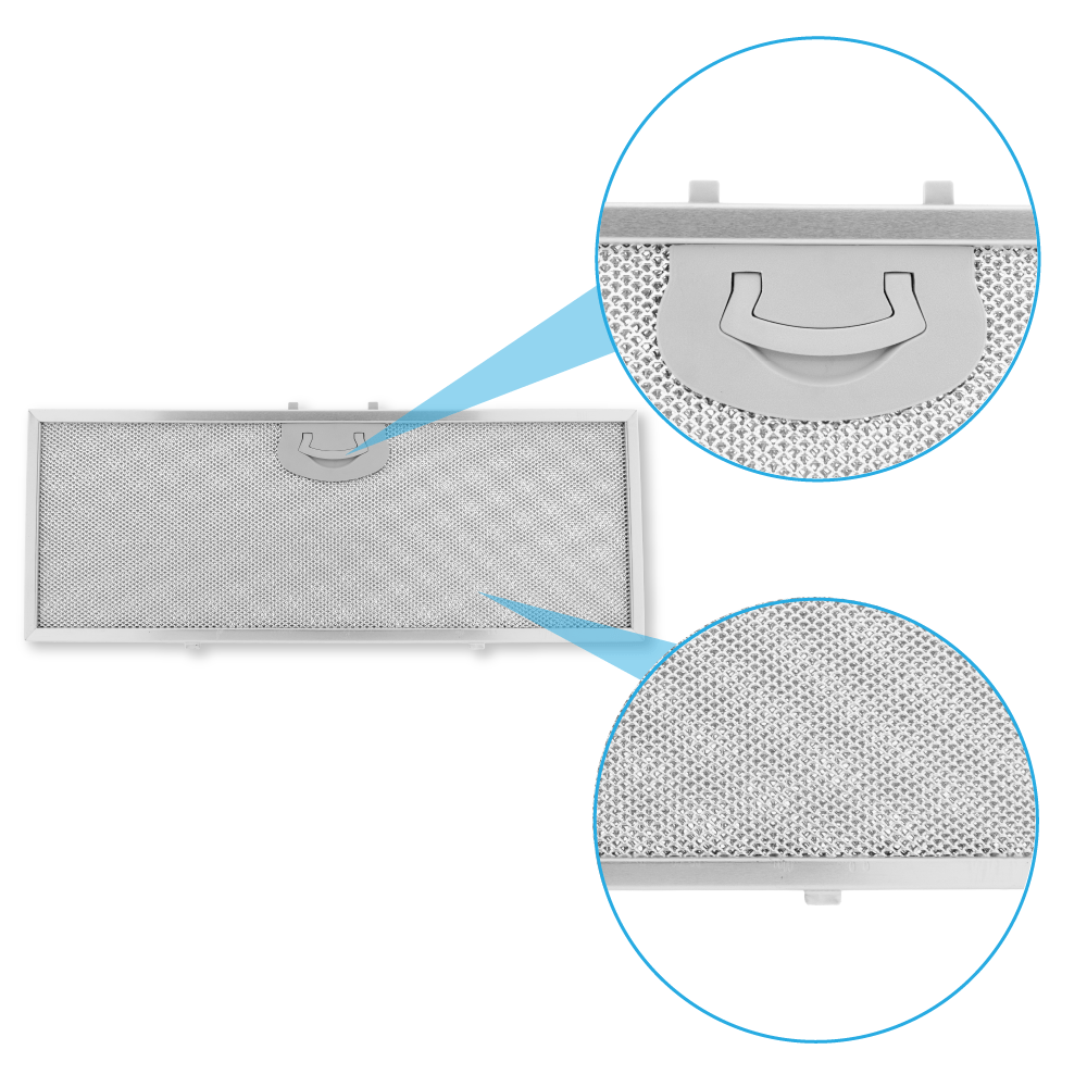 Metaalfilter 398 x 150 mm geschikt voor Airone ACFMAA9X150X398000