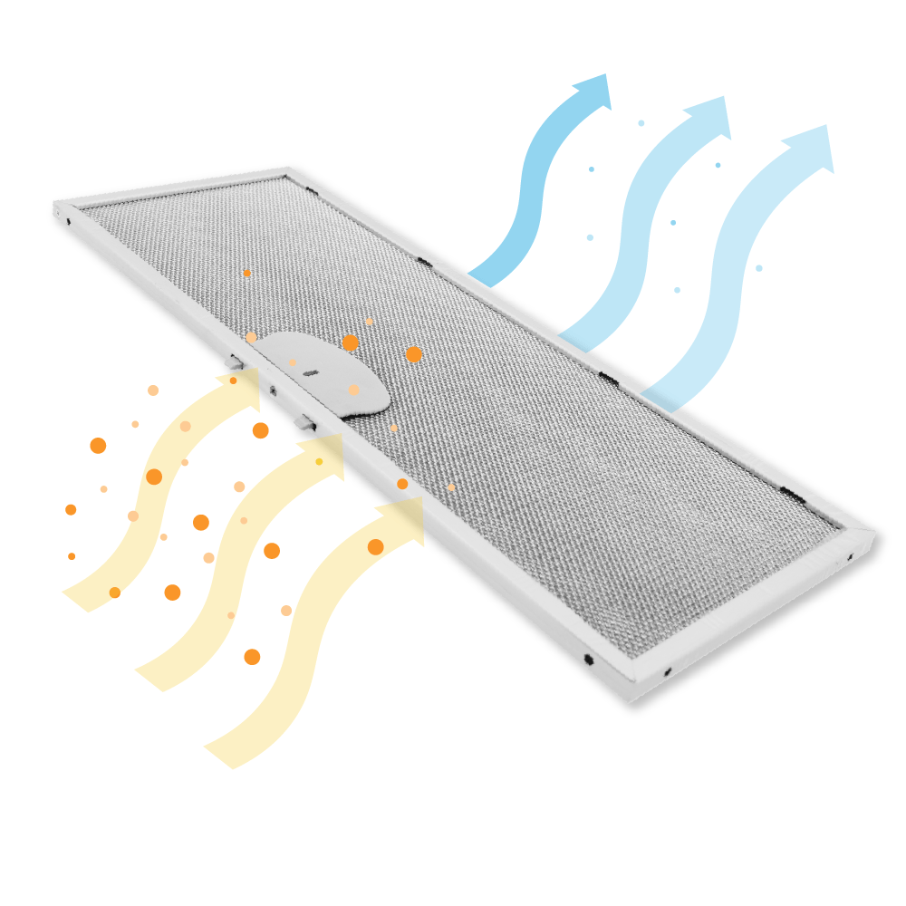 Metaalfilter 398 x 150 mm geschikt voor Airone ACFMAA9X150X398000