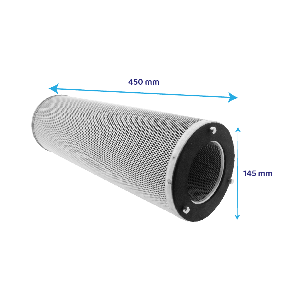 Kulpatron ⌀145x450mm Lugtfilterkasse til Storkøkkenemhætte