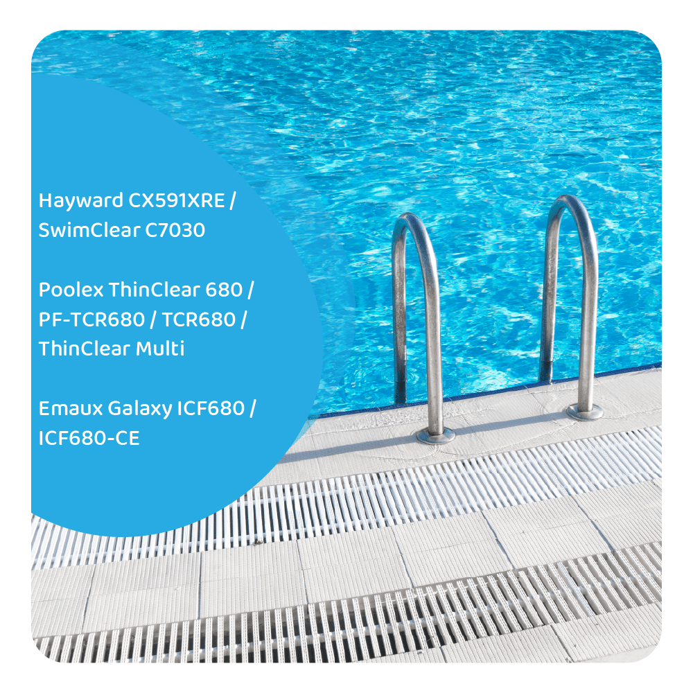 Swimmingpool vandfilter egnet til Poolex ThinClear 680 / PF-TCR680 / TCR680 / ThinClear Multi