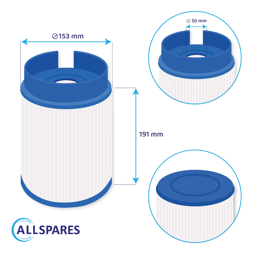 Spa vandfilter kompatibelt med Softub 5020 (>2010) / 2004905 / 60305 / SC784