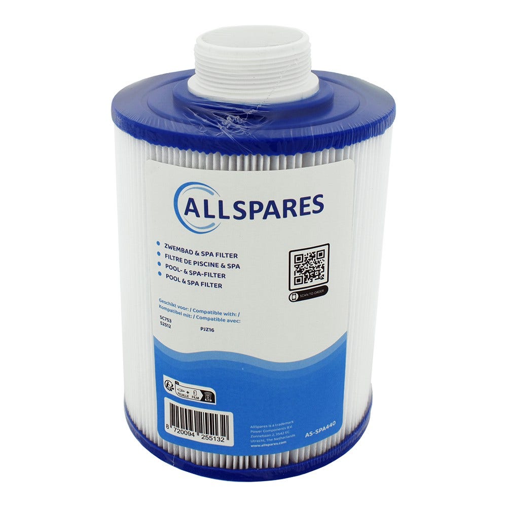 Spa vandfilter egnet til Wellis AKU0037 / Jazzi 042035 / PJZ16 / 52512