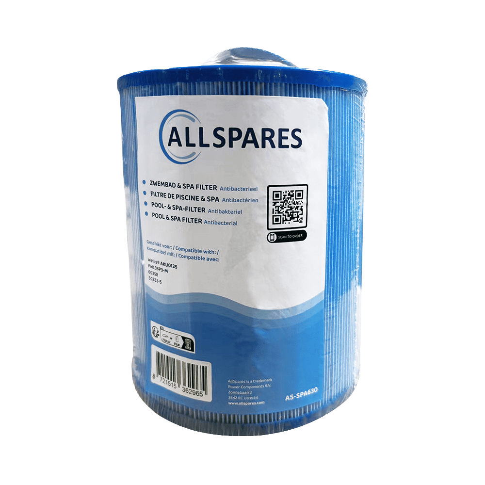 Spa vandfilter egnet til Wellis AKU0135 / PWL35P3-M / 60358 (antibakteriel)