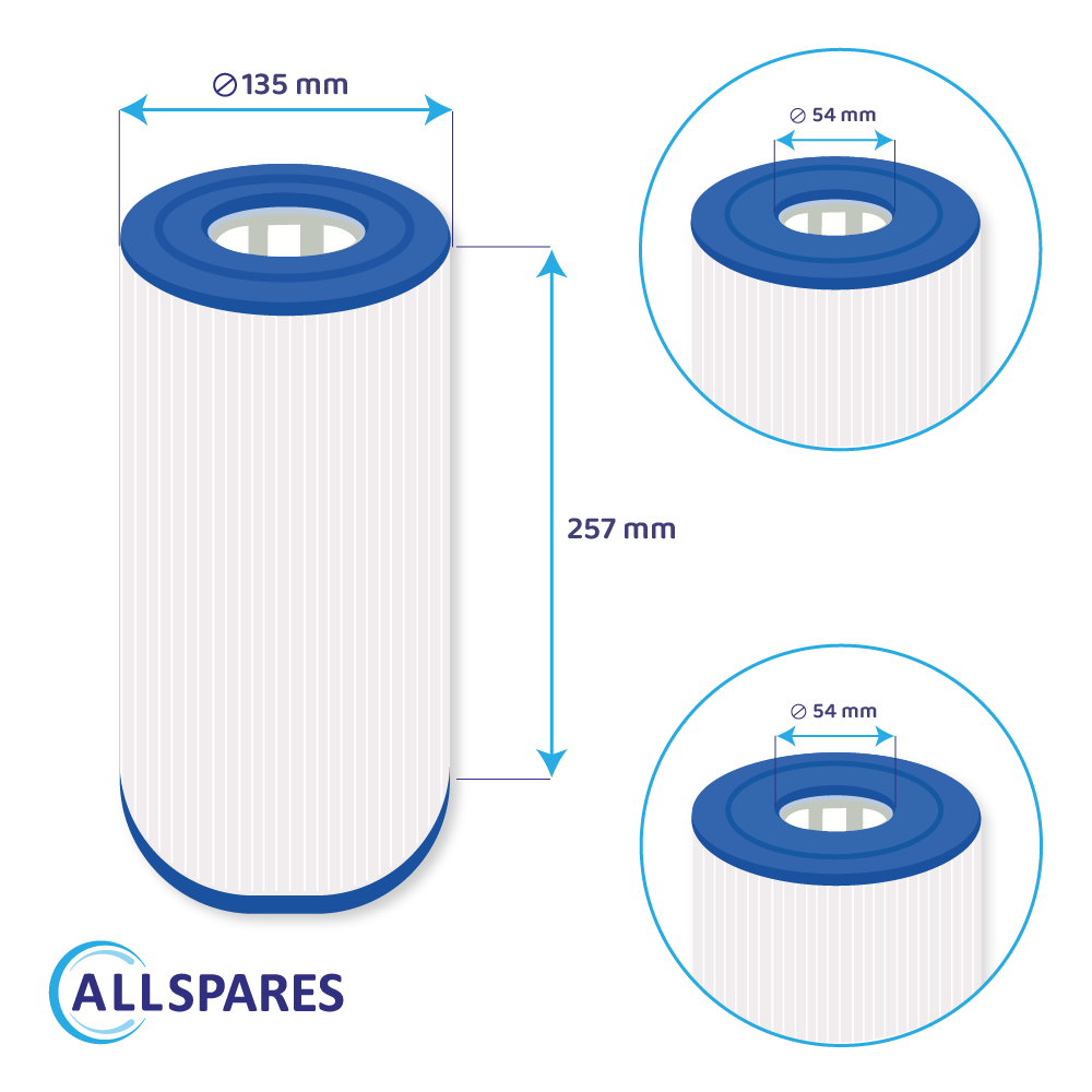 Spa Vandfilter passend til Darlly SC756 / PLBS50 / C-5345 / 50451 / FC-2970