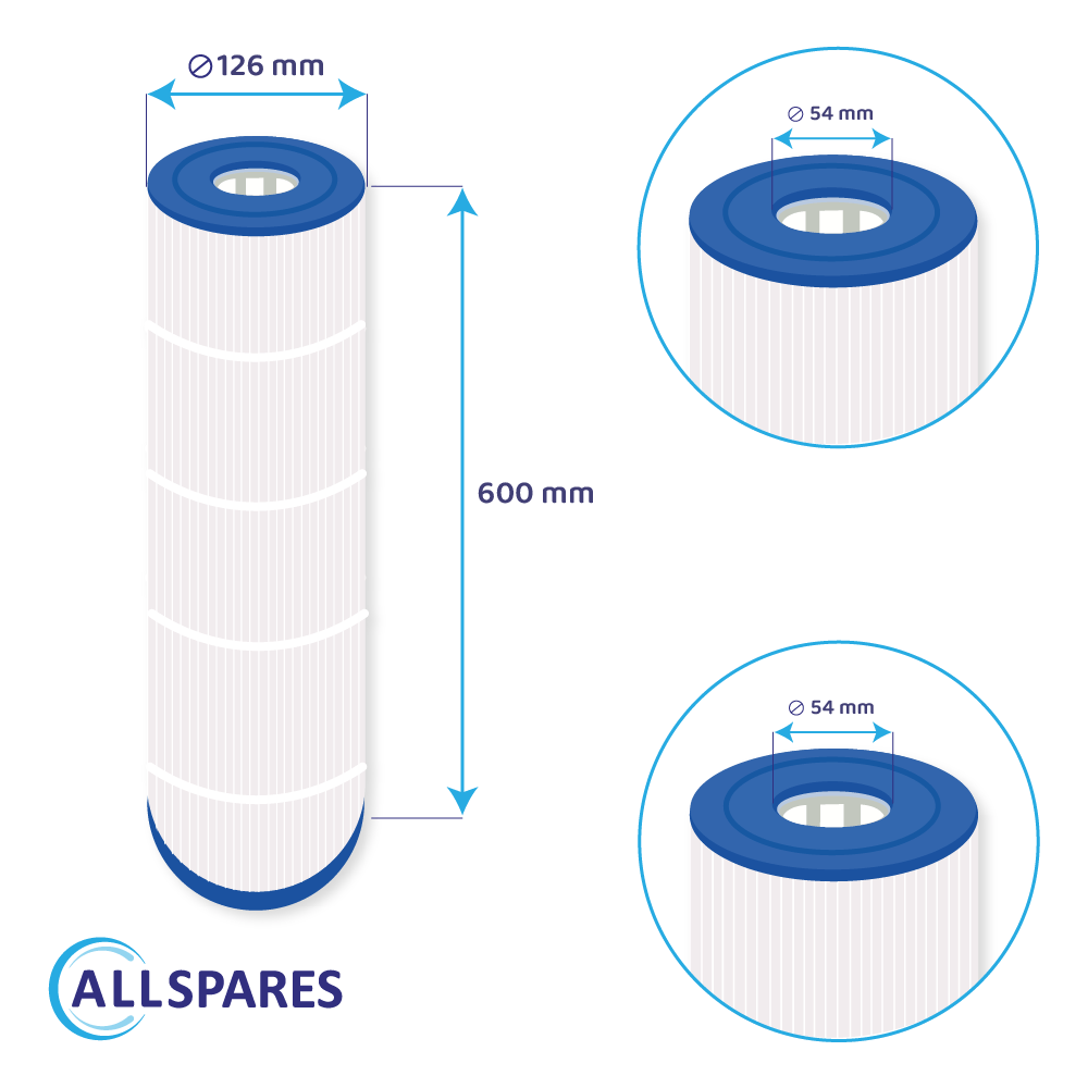 Spa Vandfilter passend til Darlly Pleatco PCAL100 / 817-1000 / 41001 / C-4995 / SC792