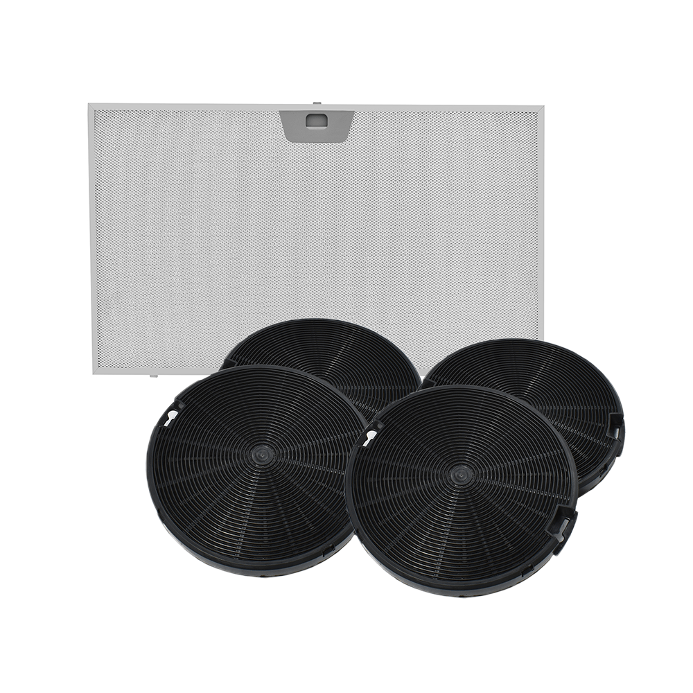 Kulfilter (4 stk.) + metalfilter (1 stk.) egnet til Valberg HD60N/HD60X