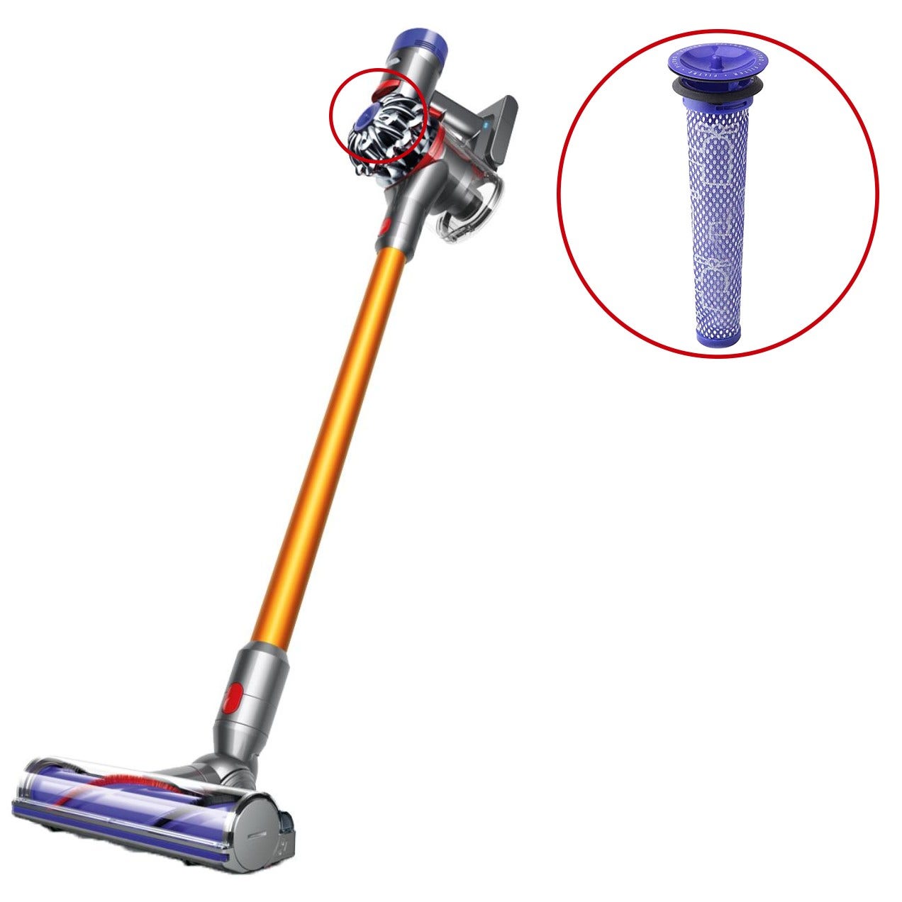 Forfilter kompatibelt med Dyson V6 / V7 / V8 (5 stk.)