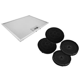 Kulfilter (4 stk.) + metalfilter (1 stk.) egnet til Whirlpool WHIAKR62FLTK