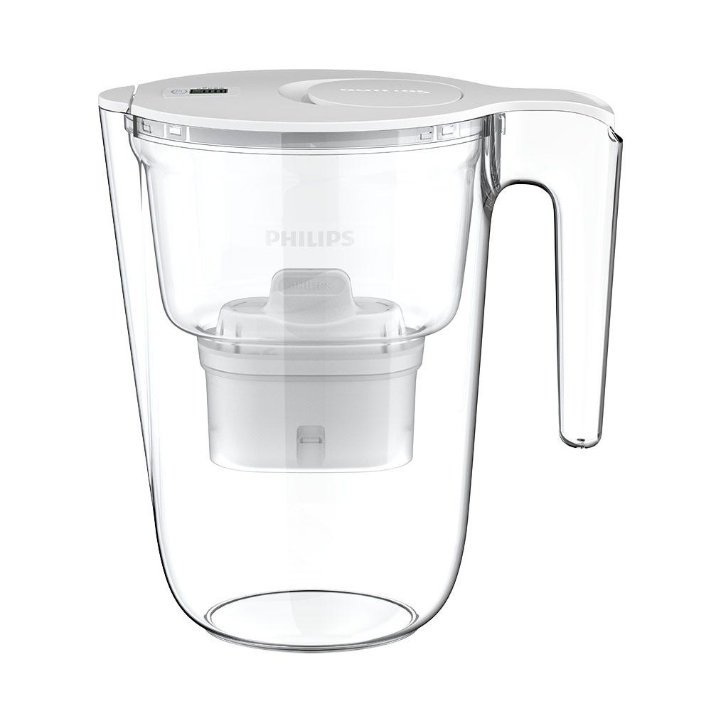 Philips vandfilterkande 2,6 L + 6 Micro X-Clean vandfilter (filtrerer PFAS) AWP2933WHT6