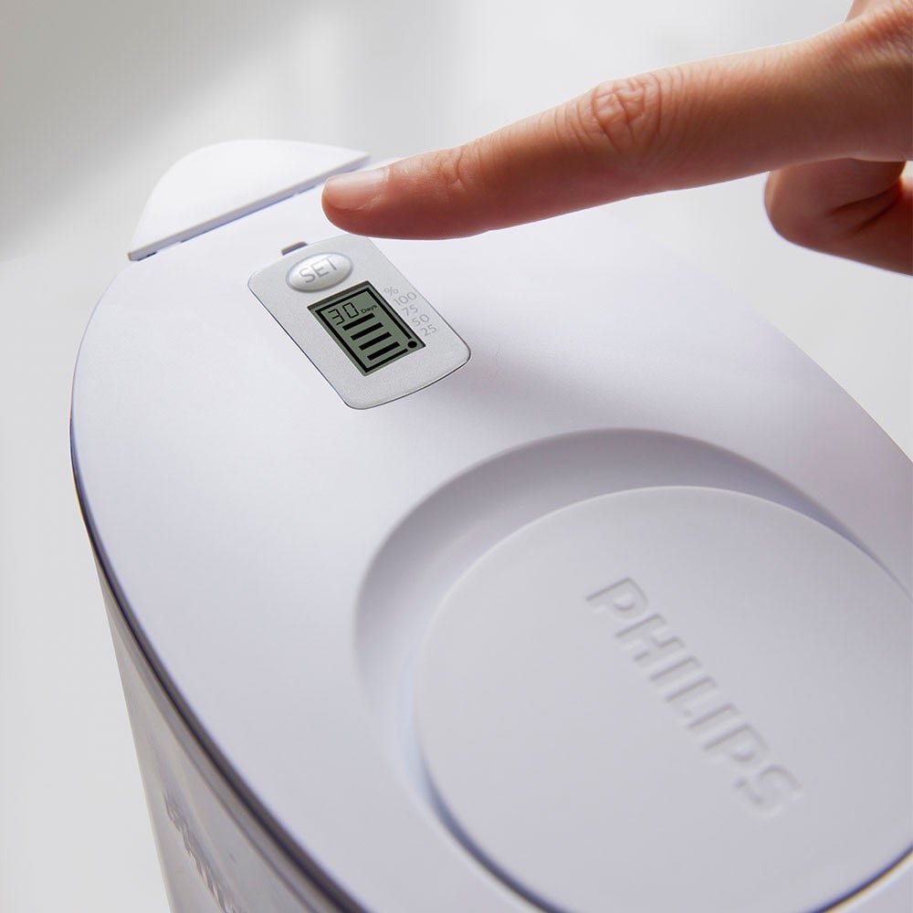 Philips vandfilterkande 2,6 L + 6 Micro X-Clean vandfilter (filtrerer PFAS) AWP2933WHT6