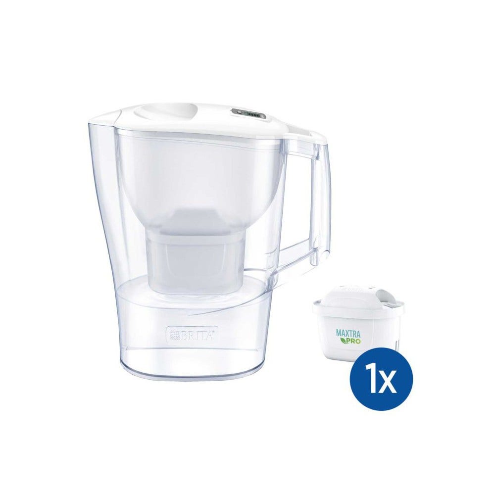 BRITA Aluna vandfilterkande 2,4 L + MAXTRA PRO vandfilter 1051116 (filtrerer PFAS)