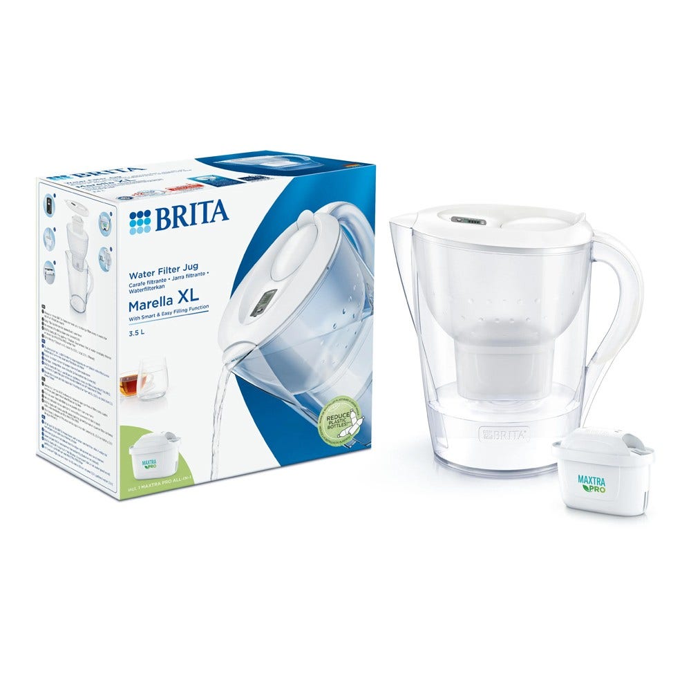 BRITA Marella XL Vandfilterkande 3.5L Hvid + MAXTRA PRO Vandfilter 1051123