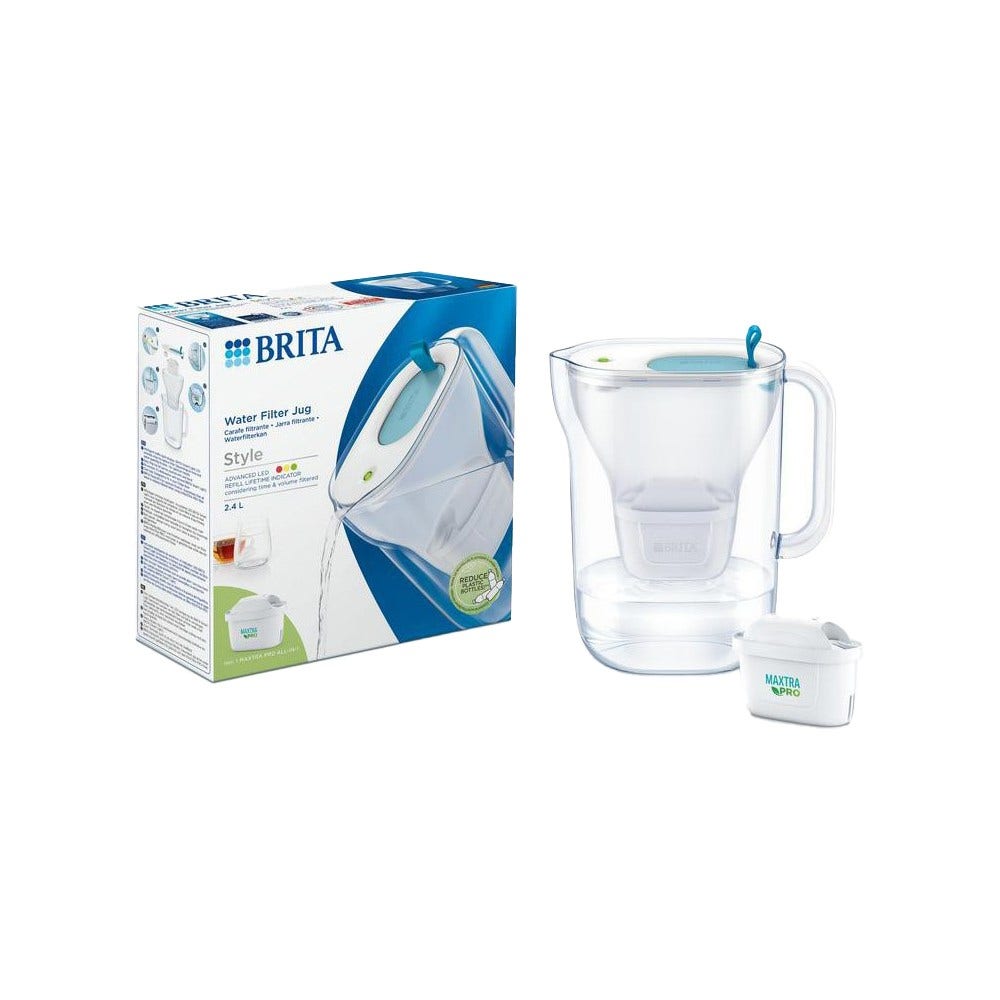 BRITA Style vandfilterkande 2.4L + MAXTRA PRO vandfilter 1051124 (filtra PFAS)