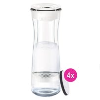 BRITA vandfilterkande 1,3 L Fill & Serve Mind + 4 MicroDisc vandfiltre (filtrerer PFAS)
