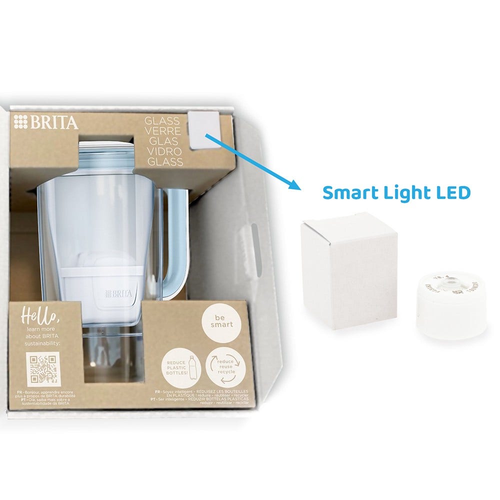 BRITA glaskande med vandfilter 2,5 L + 13 MAXTRA PRO vandfiltre (filtrerer PFAS)