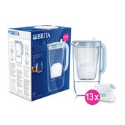BRITA Glazen Waterfilterkan + 13 MAXTRA PRO Waterfilters (filtert PFAS)