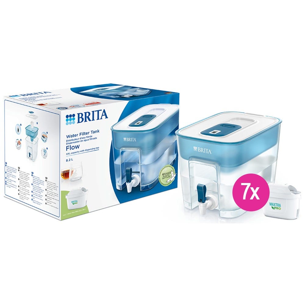 BRITA Vandfilterstation Flow 8,2 L + 7 MAXTRA PRO Vandfiltre (filtrerer PFAS)