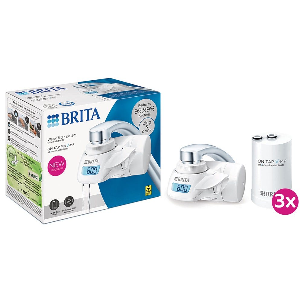 BRITA ON TAP Pro V-MF vandfiltersystem >0,5 mikron + 3 filtre