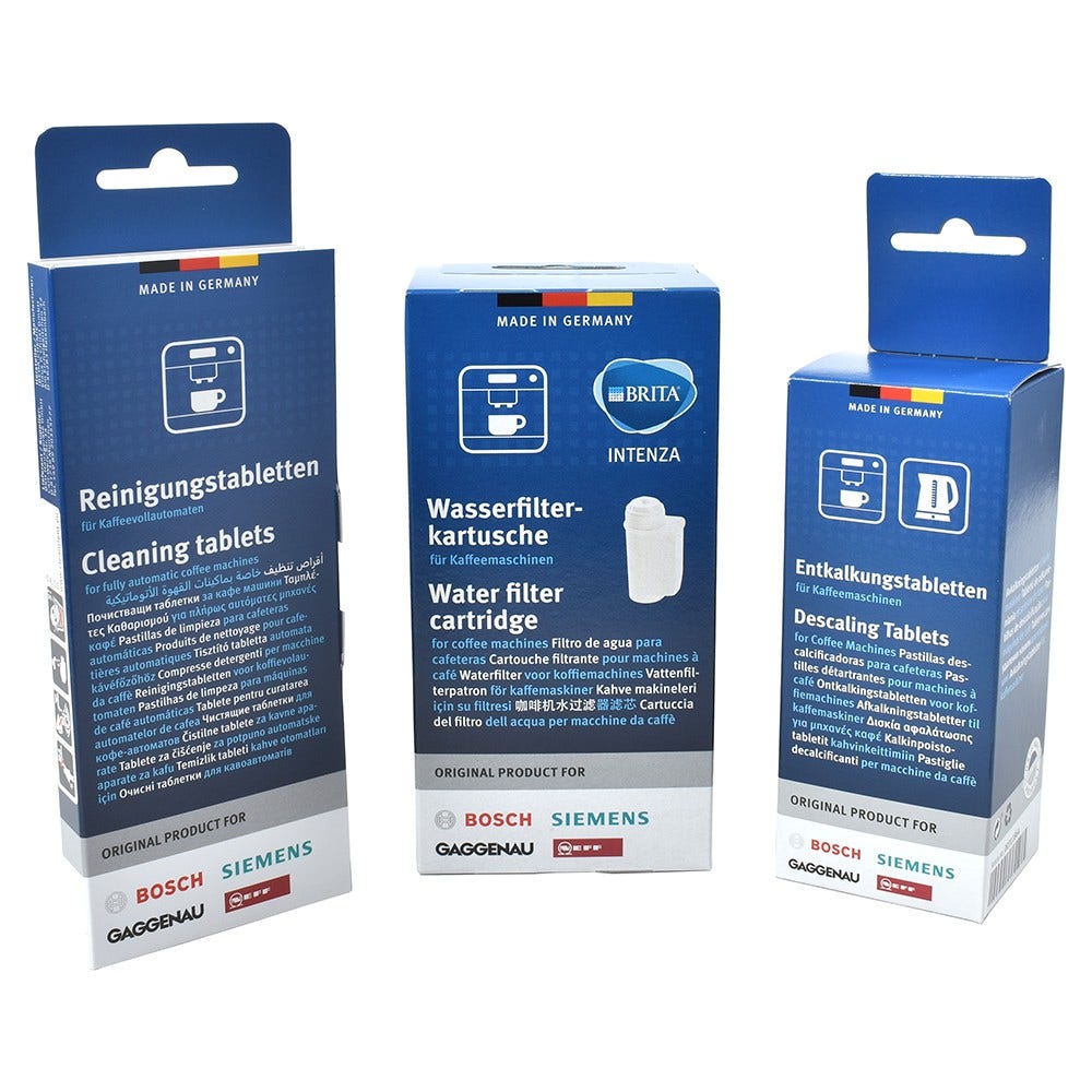 Gaggenau vedligeholdelsessæt til kaffemaskine: vandfilter + rengøringstabletter + afkalkningstabletter
