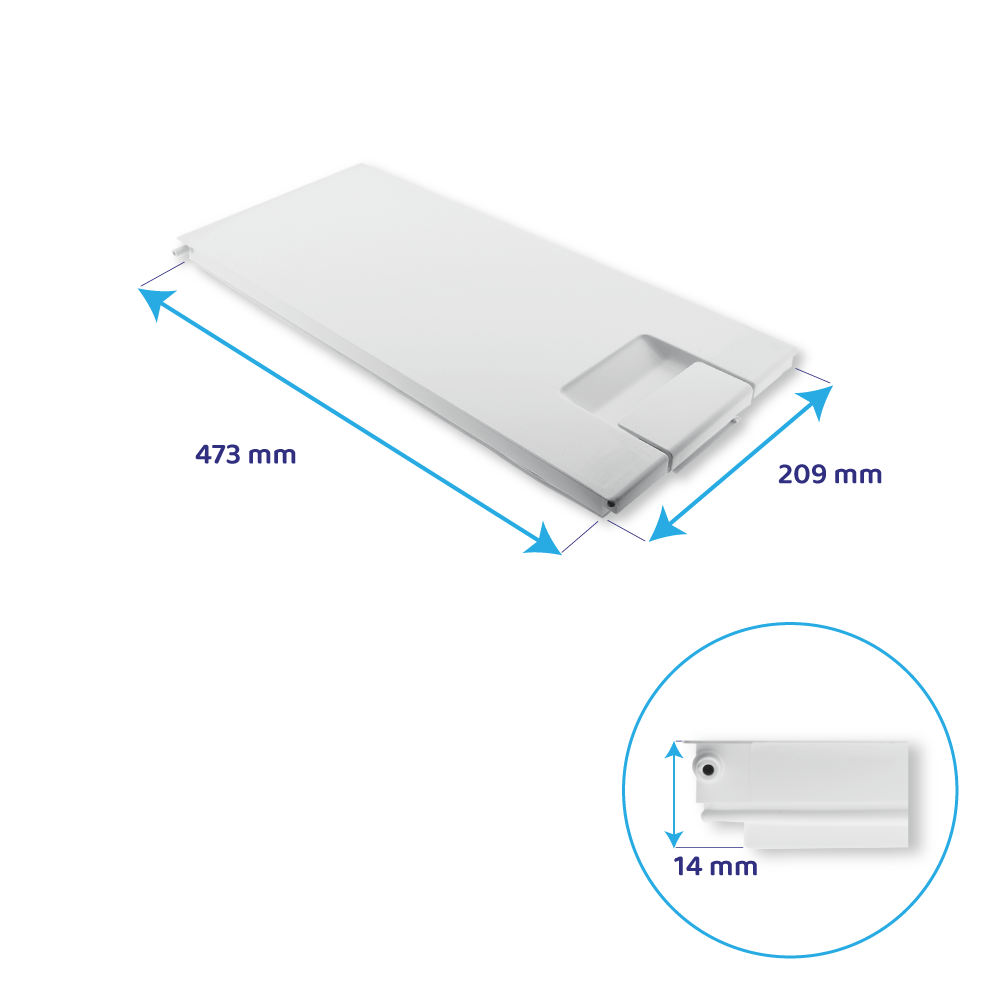 Whirlpool fryserdør 473 x 209 mm / C00063308
