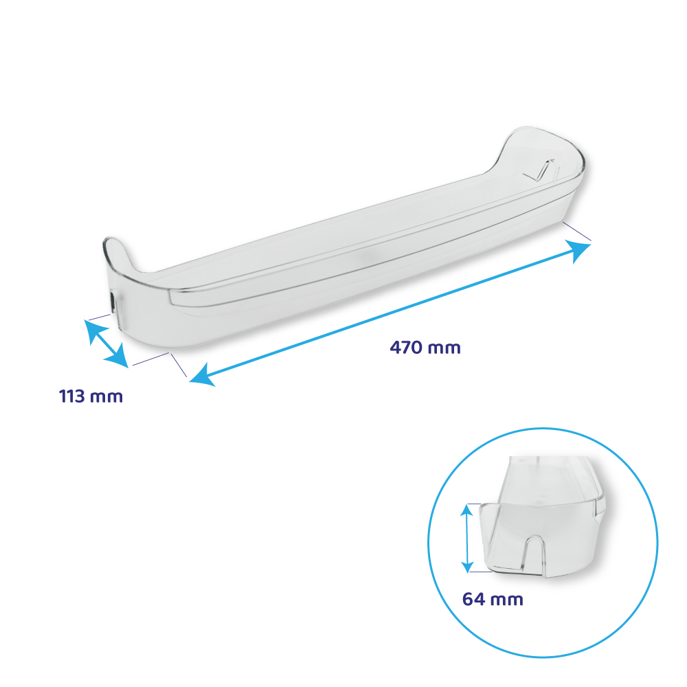 Hotpoint-Ariston flaskehylde til køleskab 470 x 113 mm / C00272782