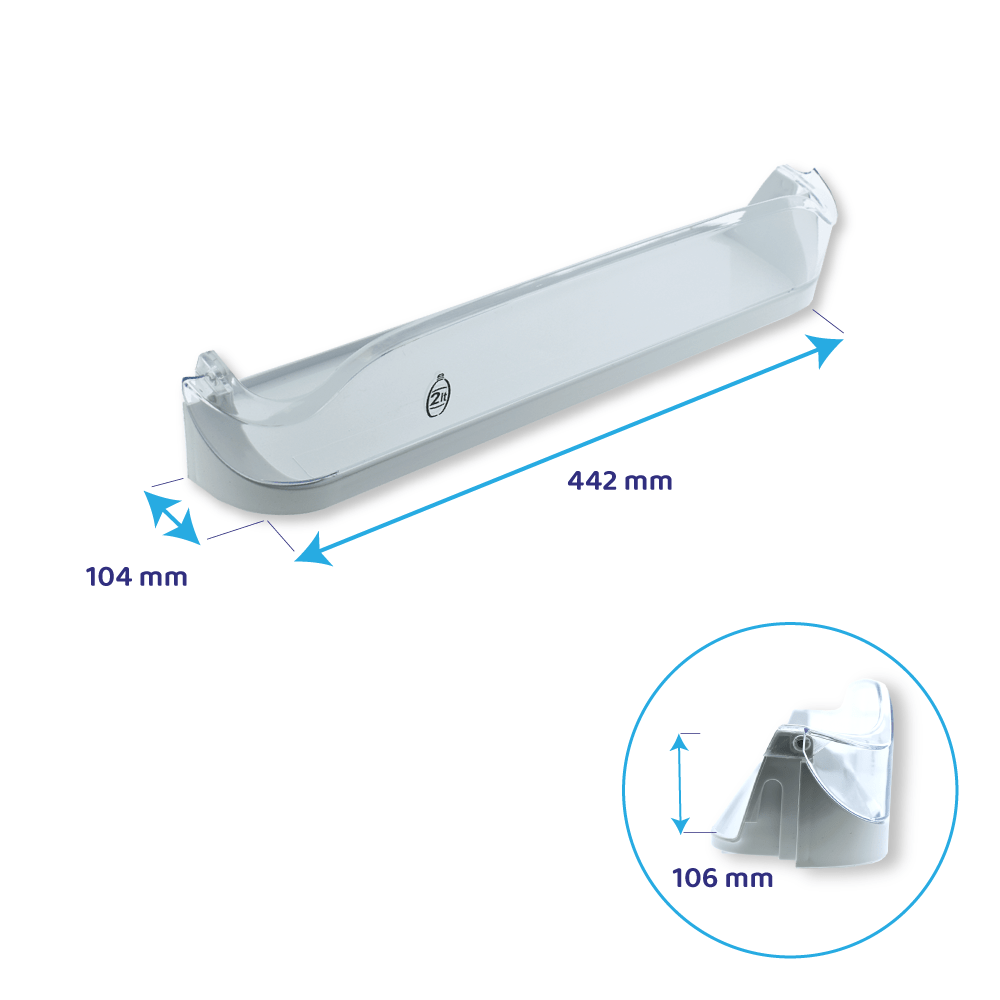 Bauknecht flaskehylde til køleskab 442 x 104 mm / C00283225