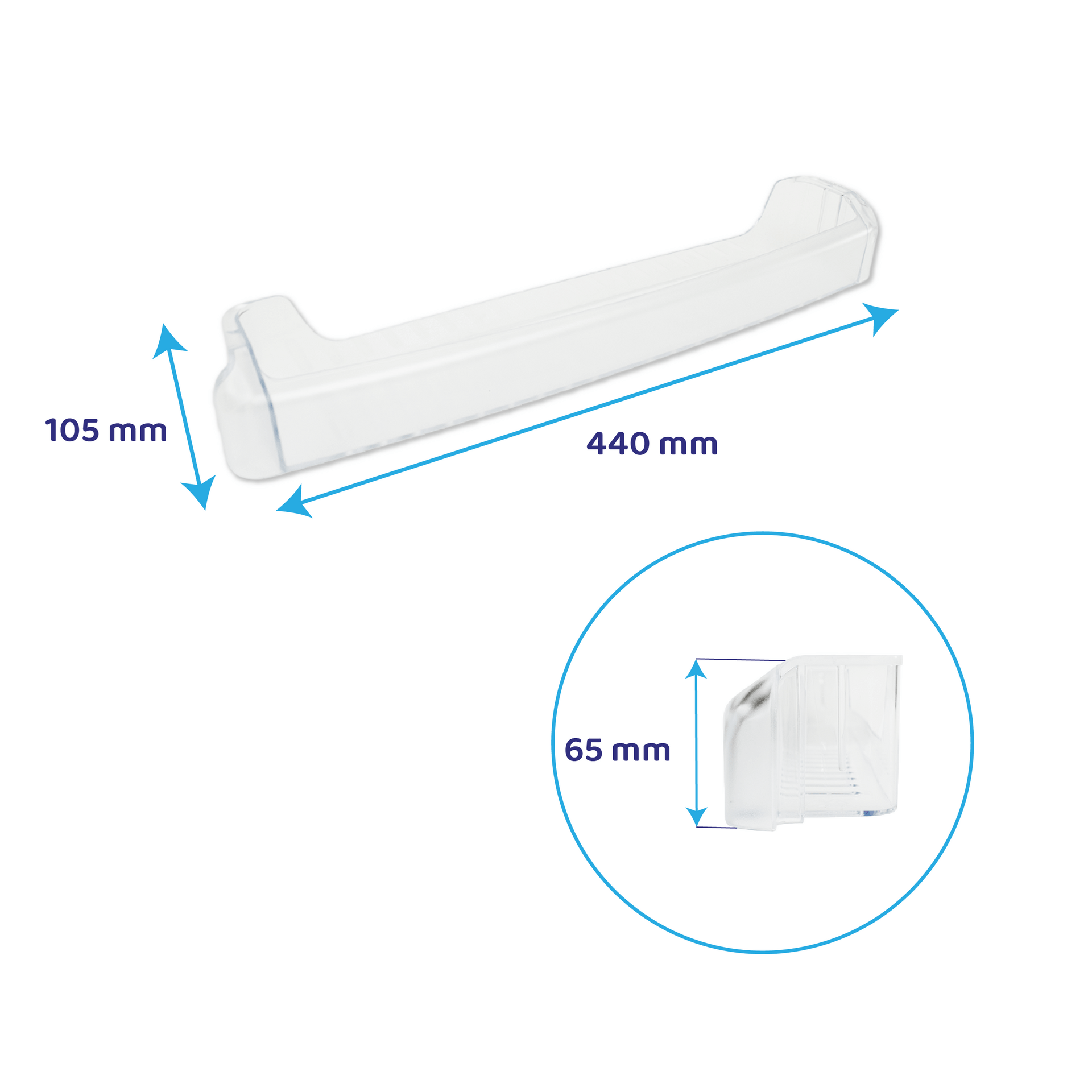 Beko køleskabsdørhylde 490x82mm C00880373