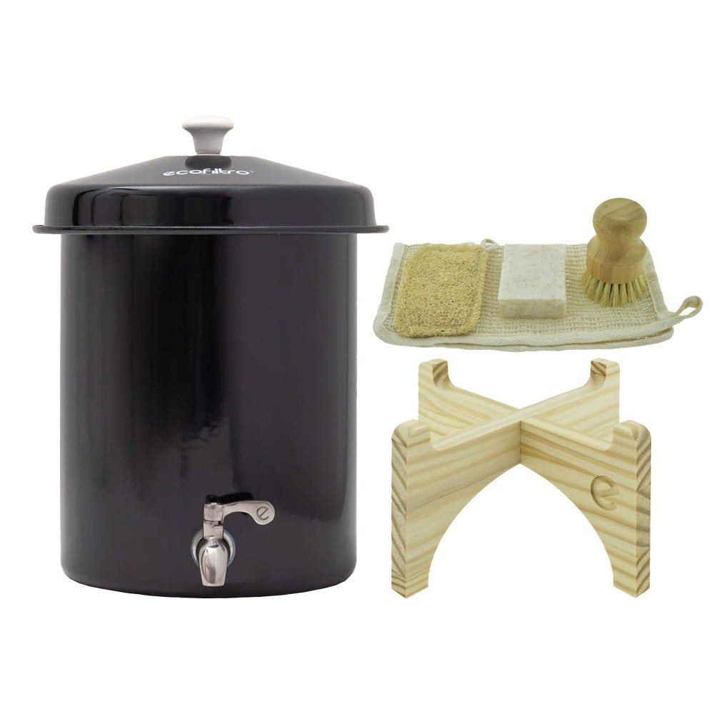 Ecofiltro vandfilter 5 L startersæt Sort (filtrerer PFAS)