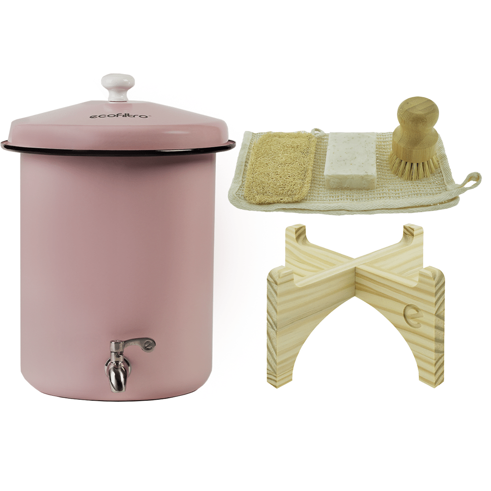 Ecofiltro vandfilter 5 L startersæt Babyrosa (filtrerer PFAS)