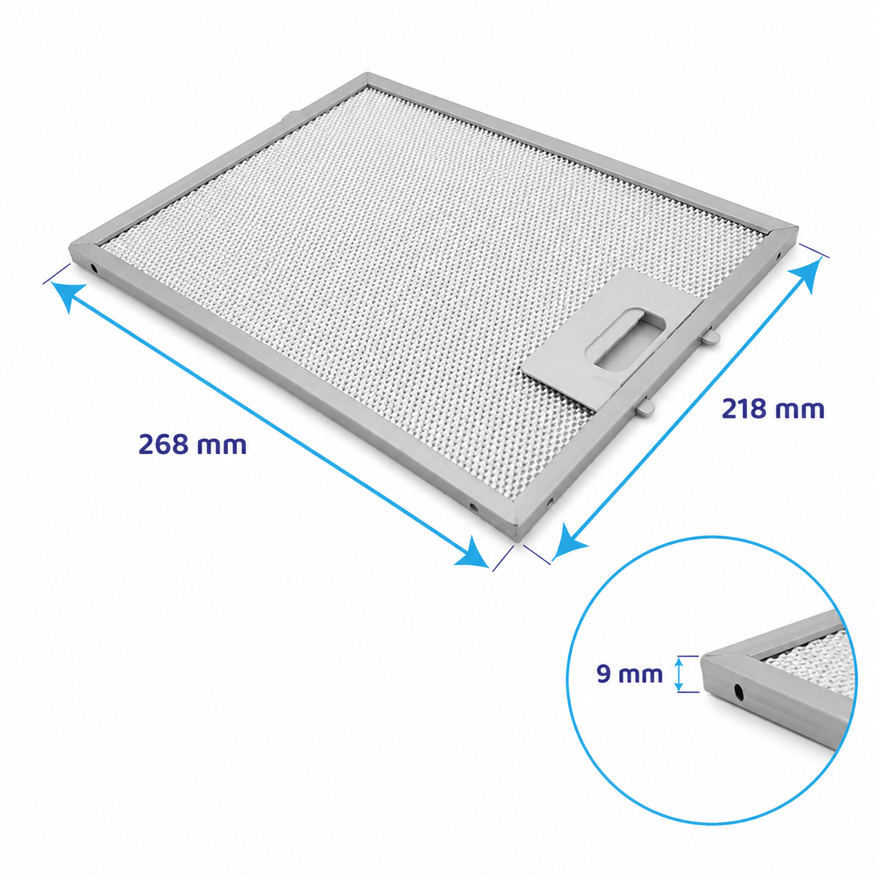 Bosch metalfilter 268 x 218 x 10 mm 704113