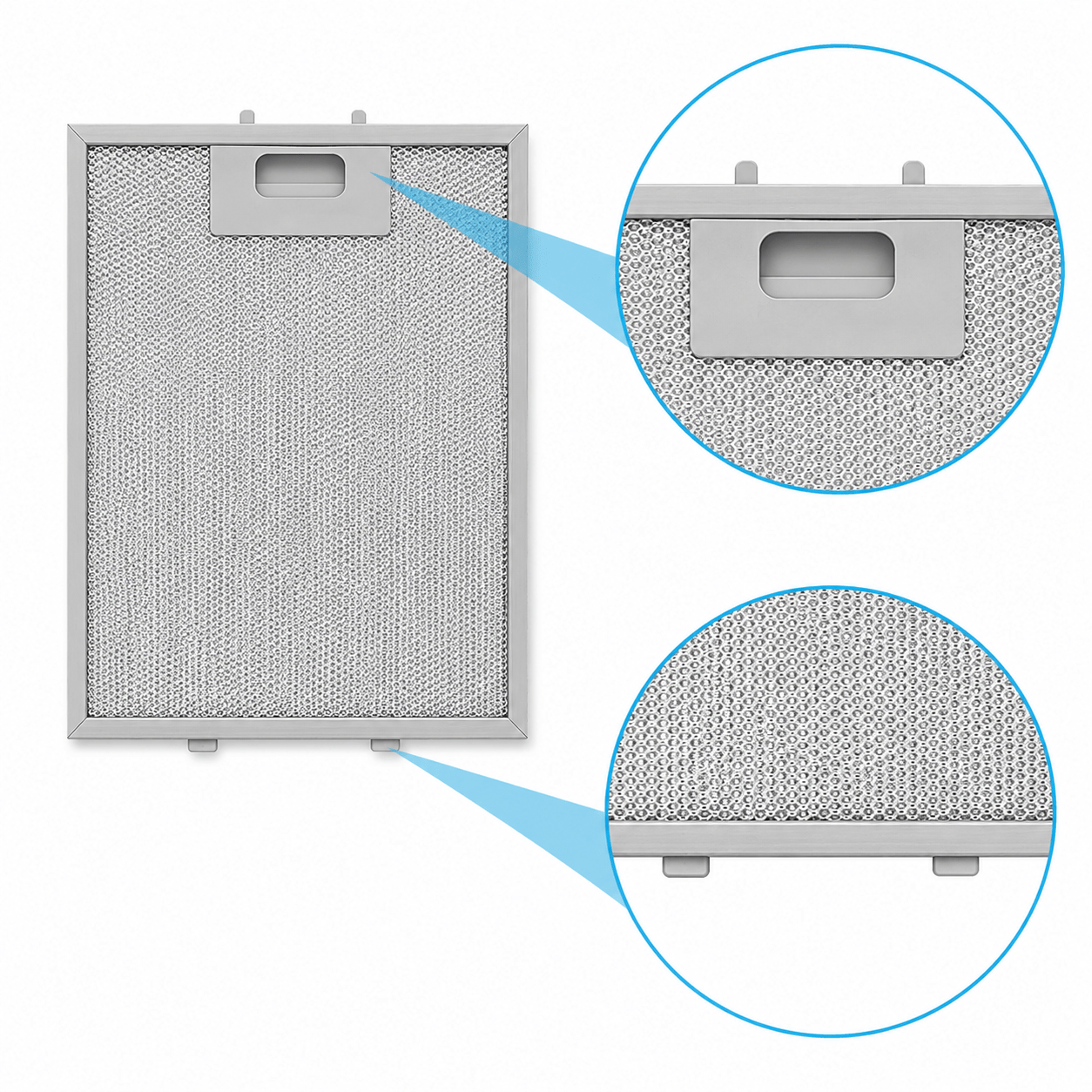 Bosch metalfilter 268 x 218 x 10 mm 704113