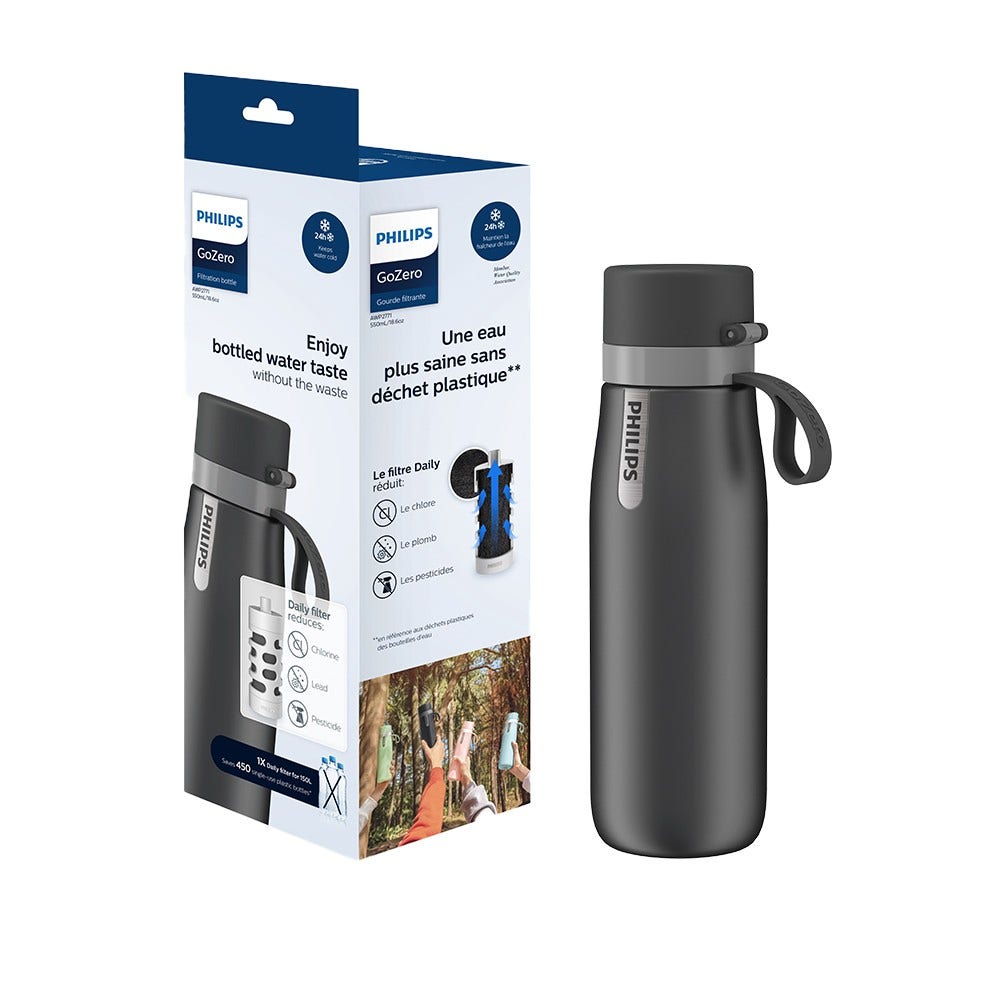 Philips GoZero Daily isoleret drikkeflaske (550 ml) grå AWP2771GRR