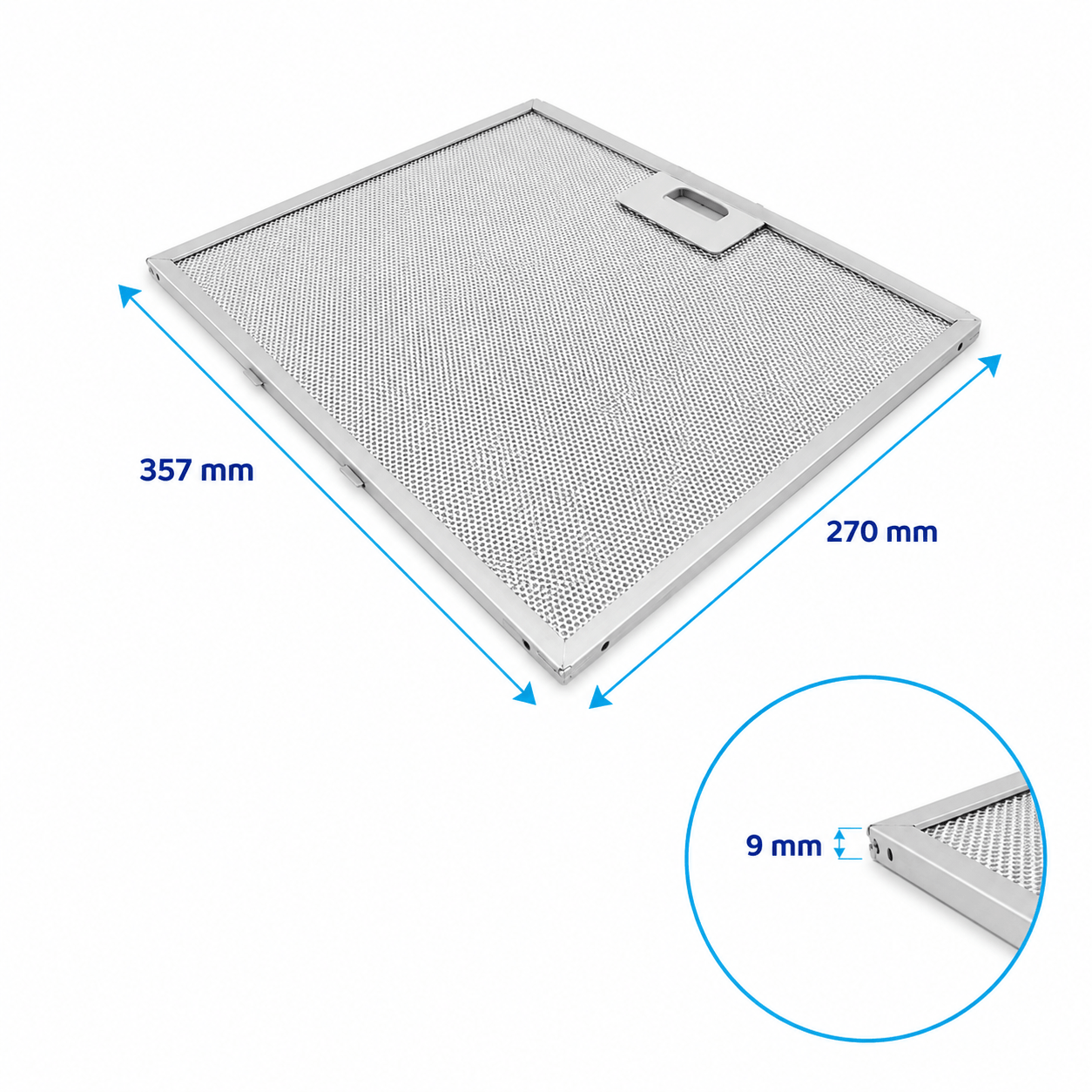 TurboAir metalfilter 357 x 270 x 9 mm GRI0121275A