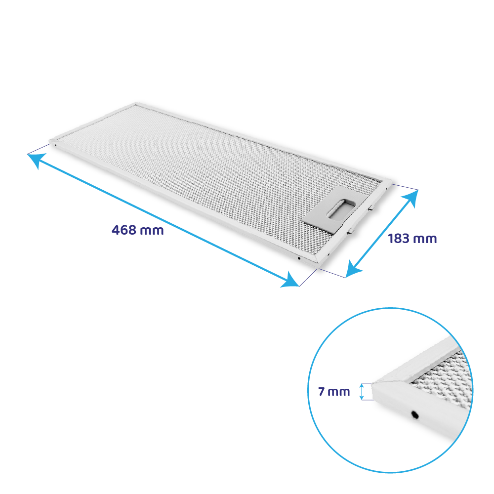 V-Zug metalfilter 468 x 183 mm H40488