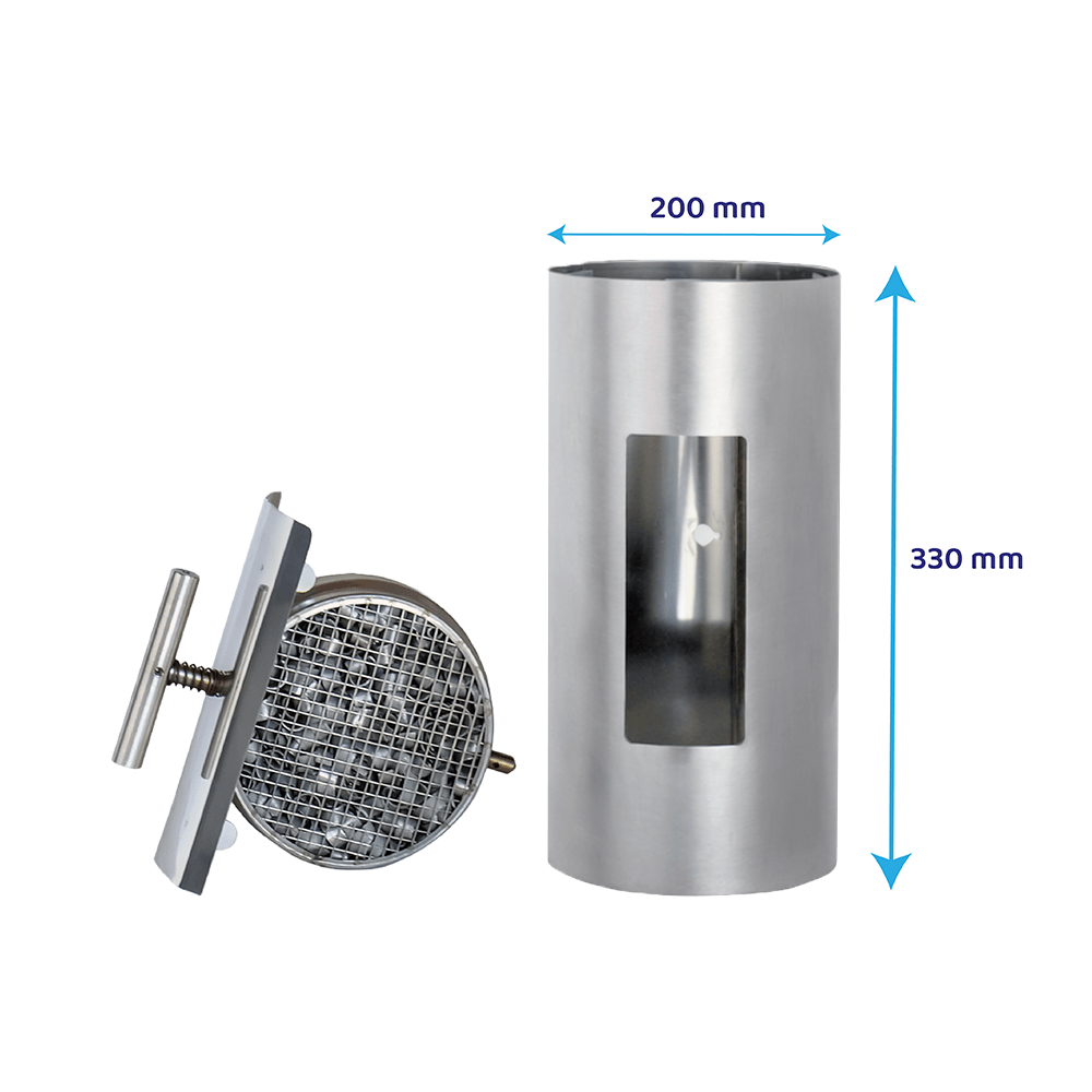 ABCAT® brændeovnsfilter Ø200 x 330 mm rustfrit stål