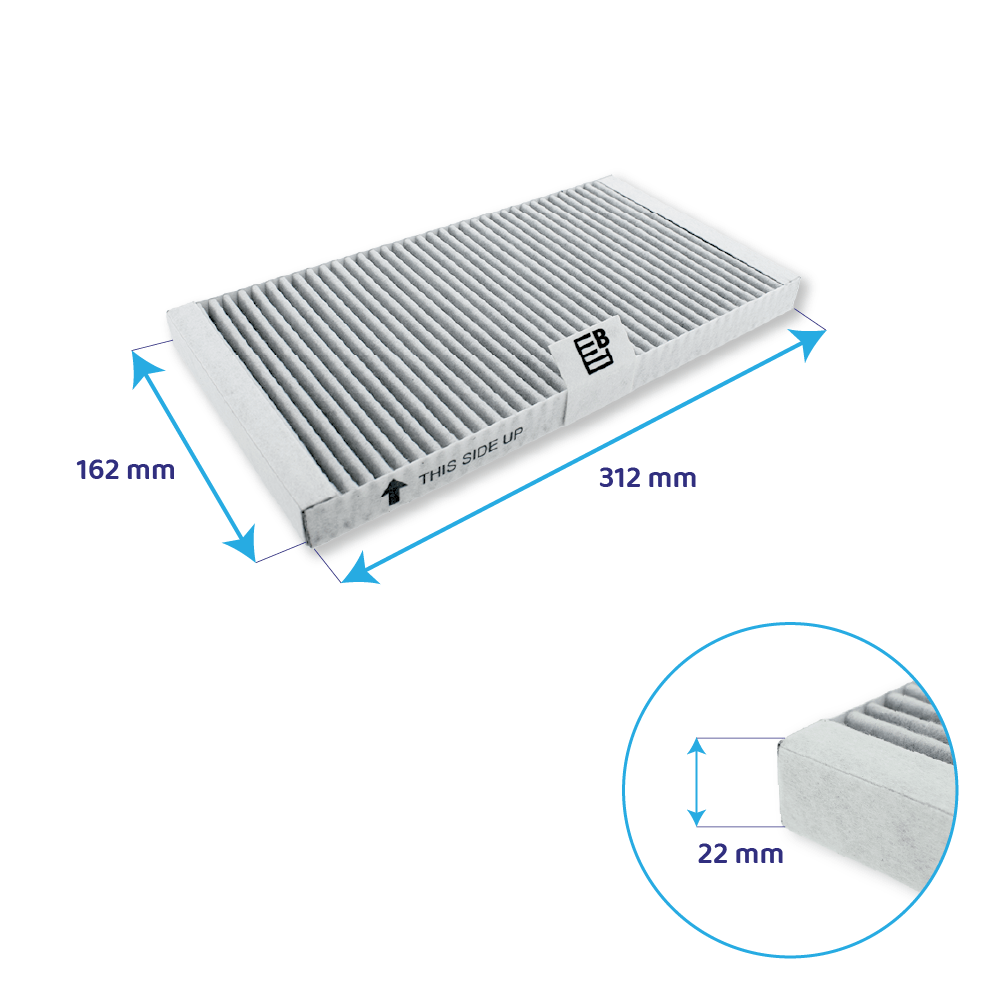 Hisense lugt- og fintstøvfilter HF3015 (2 stk.)