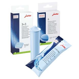 Jura vedligeholdelsessæt til kaffemaskine: vandfilter + rengøringstabletter + afkalkningstabletter